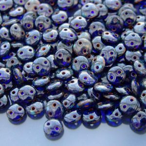 50pcs Czechmates Lentil Beads 6mm Cobalt Picasso Michael's UK Jewellery