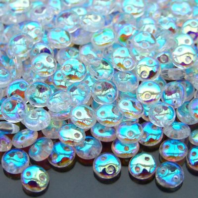 50pcs Czechmates Lentil Beads 6mm Crystal AB Michael's UK Jewellery