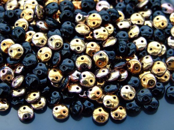 50pcs Czechmates Lentil Beads 6mm Jet Apollo Michael's UK Jewellery