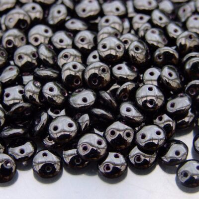 50pcs Czechmates Lentil Beads 6mm Jet Michael's UK Jewellery