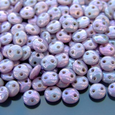 50pcs Czechmates Lentil Beads 6mm Luster Metallic Amethyst - Chalk Vega Luster Michael's UK Jewellery