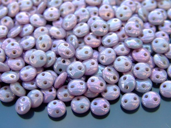 50pcs Czechmates Lentil Beads 6mm Luster Metallic Amethyst - Chalk Vega Luster Michael's UK Jewellery