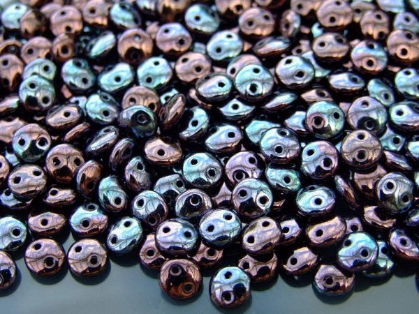 50pcs Czechmates Lentil Beads 6mm Luster Metallic Amethyst Jet Michael's UK Jewellery