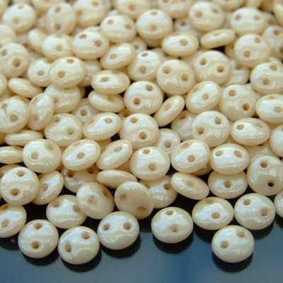 50pcs Czechmates Lentil Beads 6mm Luster Opaque Champagne Michael's UK Jewellery