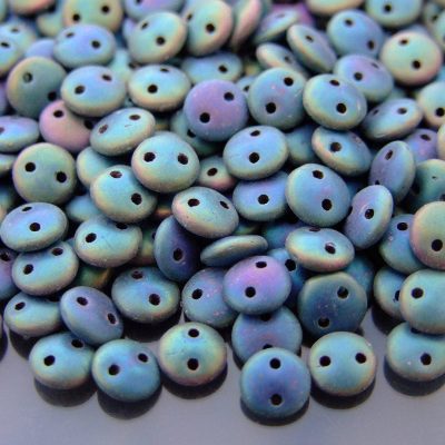 50pcs Czechmates Lentil Beads 6mm Matte Iris Green Michael's UK Jewellery