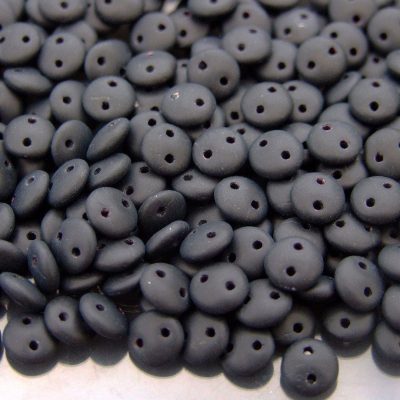 50pcs Czechmates Lentil Beads 6mm Matte Jet Michael's UK Jewellery