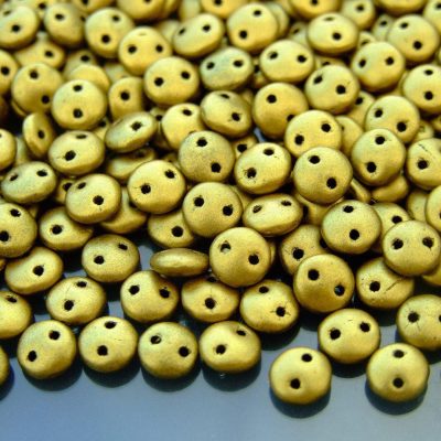 50pcs Czechmates Lentil Beads 6mm Matte Metallic Aztec Gold Michael's UK Jewellery