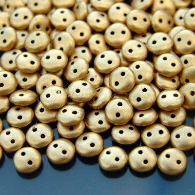 50pcs Czechmates Lentil Beads 6mm Matte Metallic Flax Michael's UK Jewellery