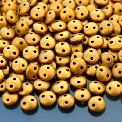 50pcs Czechmates Lentil Beads 6mm Matte Metallic Goldenrot Michael's UK Jewellery