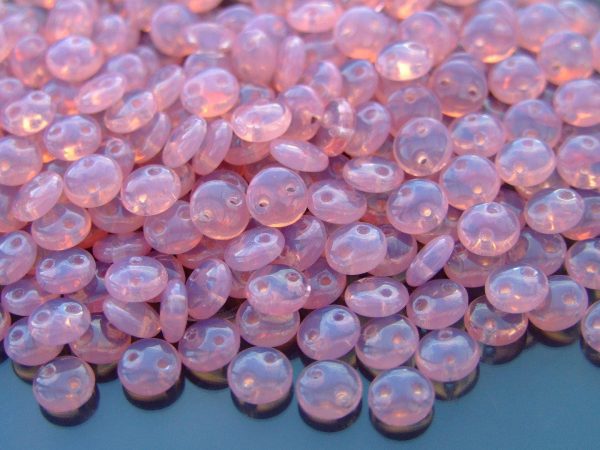 50pcs Czechmates Lentil Beads 6mm Milky Pink Michael's UK Jewellery