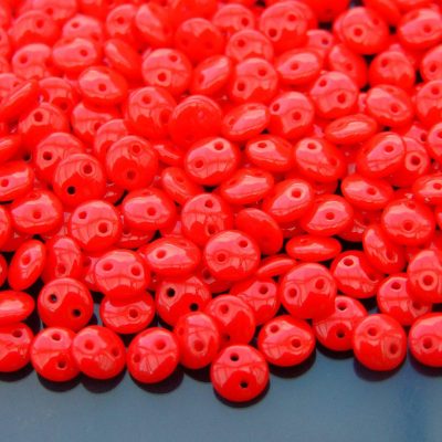 50pcs Czechmates Lentil Beads 6mm Opaque Red Michael's UK Jewellery