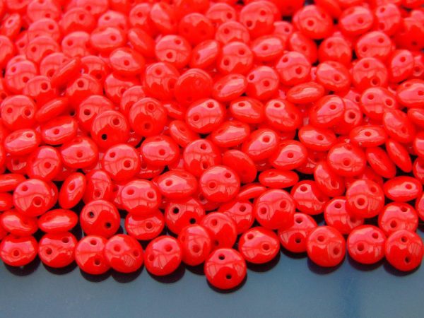 50pcs Czechmates Lentil Beads 6mm Opaque Red Michael's UK Jewellery