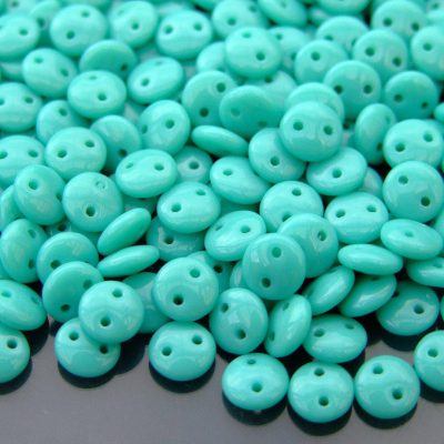50pcs Czechmates Lentil Beads 6mm Opaque Turquoise Michael's UK Jewellery