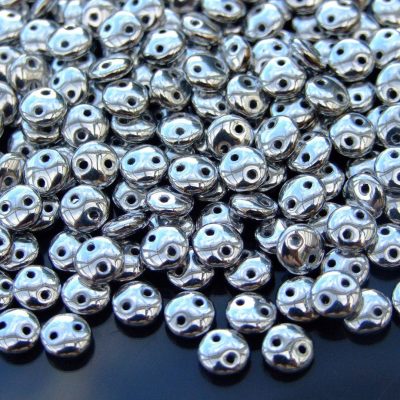 50pcs Czechmates Lentil Beads 6mm Silver Michael's UK Jewellery