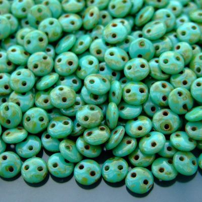 50pcs Czechmates Lentil Beads 6mm Turquoise Picasso Michael's UK Jewellery