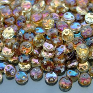 50pcs Czechmates Lentil Beads 6mm Twilight Crystal Michael's UK Jewellery