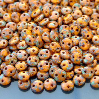 50pcs Czechmates Lentil Beads 6mm Yellow Picasso Michael's UK Jewellery
