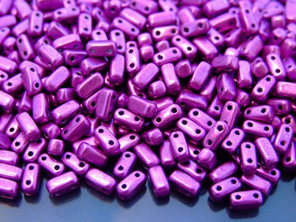 50x Czechmates Brick Beads Colortrends Metallic Spring Crocus Michael's UK Jewellery