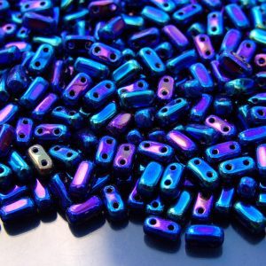 50x Czechmates Brick Beads Iris Blue Michael's UK Jewellery