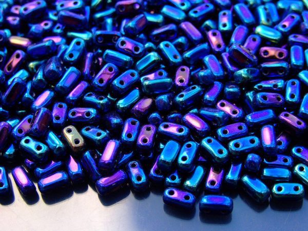 50x Czechmates Brick Beads Iris Blue Michael's UK Jewellery