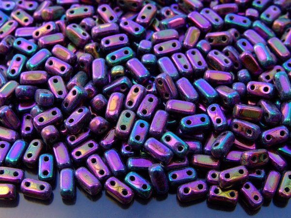 50x Czechmates Brick Beads Iris Purple Michael's UK Jewellery