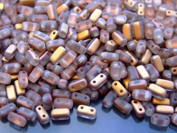 50x Czechmates Brick Beads Matte Apollo Gold Michael's UK Jewellery