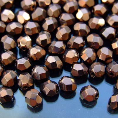 50x Fire Polished Beads 6mm Bronze Michael's UK Jewellery