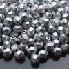 50x Fire Polished Beads 6mm Matte - Metallic Silver Michael's UK Jewellery