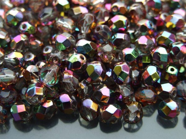 50x Fire Polished Beads 6mm Vitex - Crystal Michael's UK Jewellery