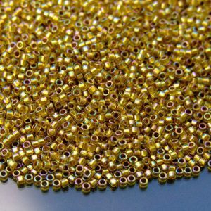 5g 1803 Gold Lined Lemon Rainbow Toho Aiko Seed Beads 11/0 1.8mm Michael's UK Jewellery