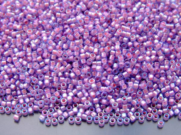 5g 1839 Pink Lined Alexandrite Rainbow Toho Aiko Seed Beads 11/0 1.8mm Michael's UK Jewellery beads mouse