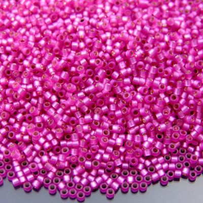 5g 2107 Silver Lined Milky Hot Pink Toho Aiko Seed Beads 11/0 1.8mm Michael's UK Jewellery