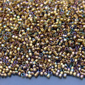 5g 271 Gold Lined Luster Black Diamond Toho Aiko Seed Beads 11/0 1.8mm Michael's UK Jewellery