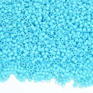 5g 43F Opaque Frosted Blue Turquoise Toho Aiko Seed Beads 11/0 1.8mm Michael's UK Jewellery