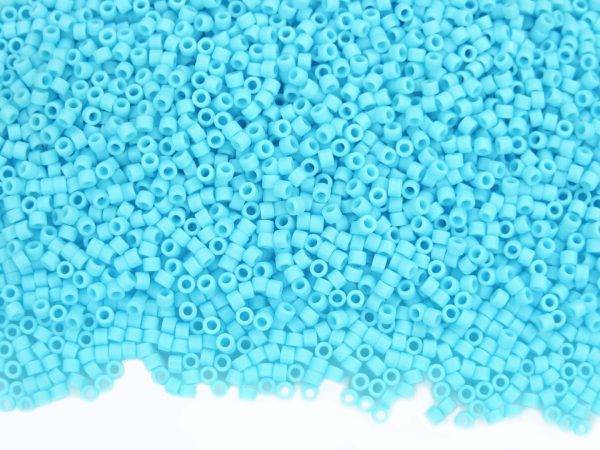 5g 43F Opaque Frosted Blue Turquoise Toho Aiko Seed Beads 11/0 1.8mm Michael's UK Jewellery