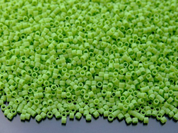 5g 44F Opaque Frosted Sour Apple Toho Aiko Seed Beads 11/0 1.8mm Michael's UK Jewellery
