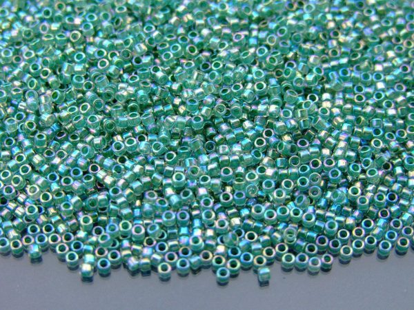 5g 699 Shamrock Lined Crystal Rainbow Toho Aiko Seed Beads 11/0 1.8mm Michael's UK Jewellery