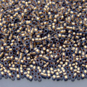 5g 997FM Frosted Gold Lined Light Sapphire Rainbow Toho Aiko Seed Beads 11/0 1.8mm Michael's UK Jewellery