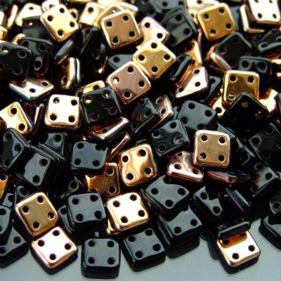 5g CzechMates QuadraTile Beads Apollo Jet Michael's UK Jewellery