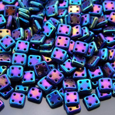5g CzechMates QuadraTile Beads Iris Blue Michael's UK Jewellery