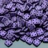 5g CzechMates QuadraTile Beads Metallic Suede Purple Michael's UK Jewellery
