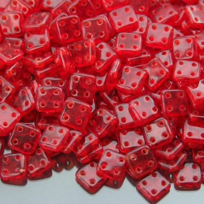 5g CzechMates QuadraTile Beads Siam Ruby Michael's UK Jewellery