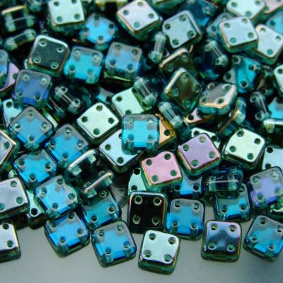 5g CzechMates QuadraTile Beads Twilight Aquamarine Michael's UK Jewellery