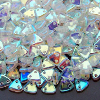 5g CzechMates Triangle Beads Crystal AB Michael's UK Jewellery