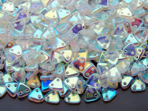 5g CzechMates Triangle Beads Crystal AB Michael's UK Jewellery