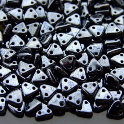 5g CzechMates Triangle Beads Hematite Michael's UK Jewellery