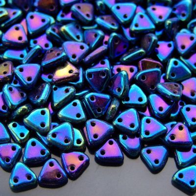 5g CzechMates Triangle Beads Iris Blue Michael's UK Jewellery
