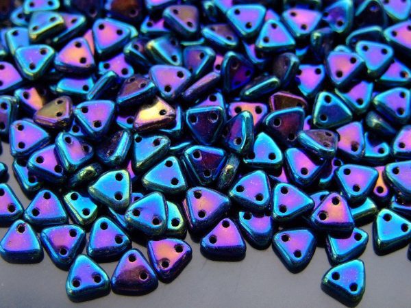 5g CzechMates Triangle Beads Iris Blue Michael's UK Jewellery