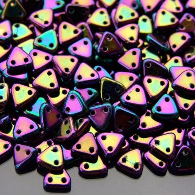 5g CzechMates Triangle Beads Iris Purple Michael's UK Jewellery