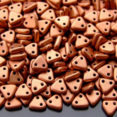 5g CzechMates Triangle Beads Matte Metallic Copper Michael's UK Jewellery